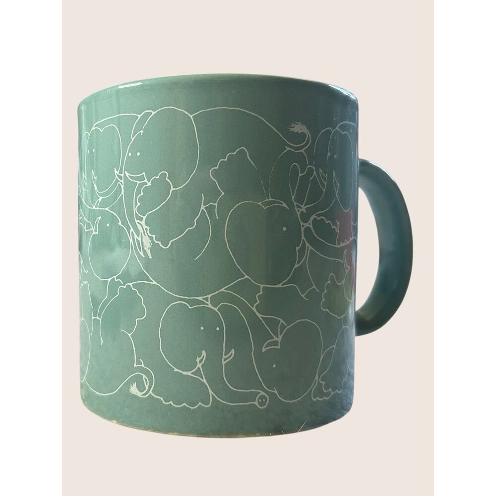 🐘 VTG NAUGHTY ELEPHANTS ORGY ANIMATES TAYLOR + NG TEAL SAN FRANCISCO 1979 MUG - Picture 3 of 8